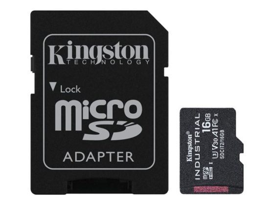 Kingston 16GB Industrial microSDHC UHS-I U3 V30 A1