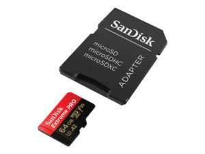 Sandisk Extreme Pro microSDXC 64GB UHS-I U3 A2 V30 (R200 W90 MB/s)