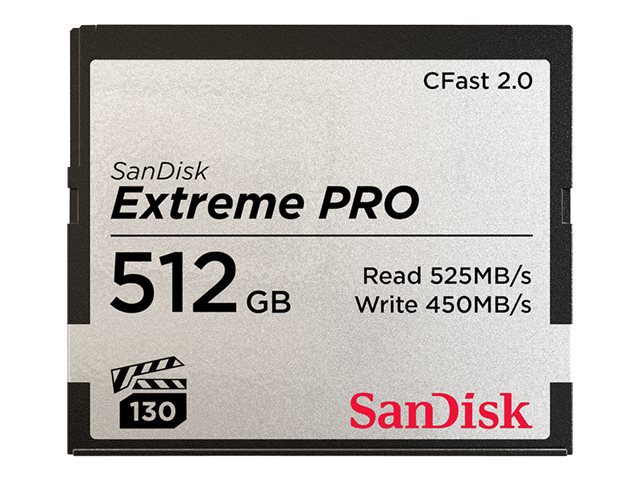 SANDISK CFast 2.0 Extreme Pro 512GB (R525MB/s W450MB/s)