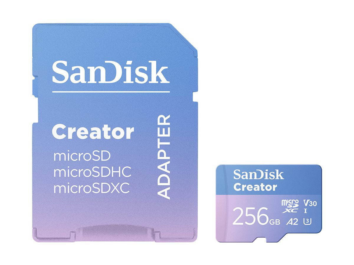 microSD-muistikortti tubettajille – SanDisk Creator 256GB