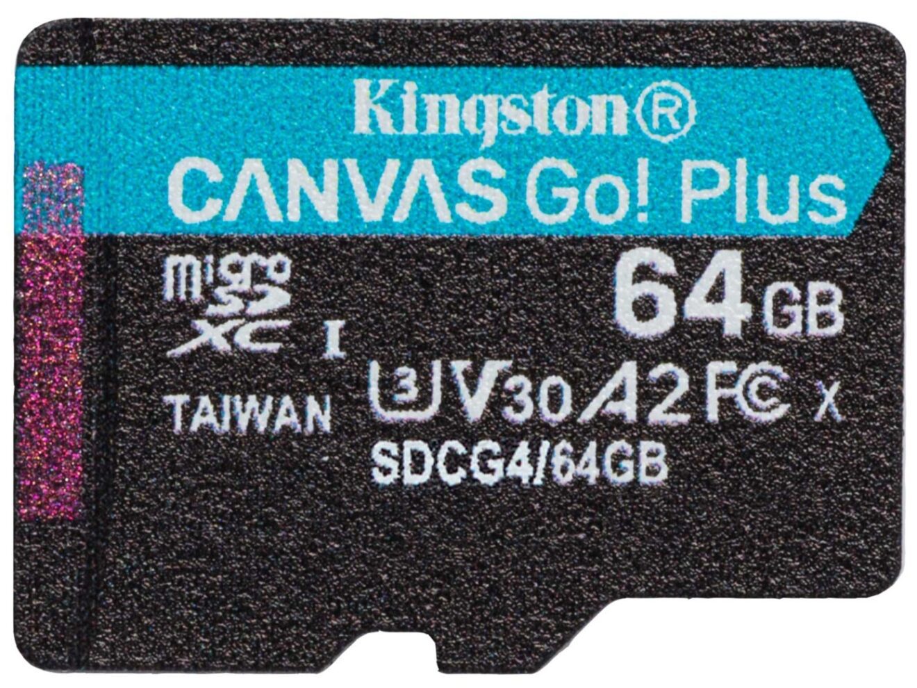 Kingston Canvas Go Plus 64 GB microSD muistikortti Kingston Canvas Go Plus 64 GB microSD muistikortti – täydellinen valinta 4K action-kuvaukseen ja mobiilipelaamiseen