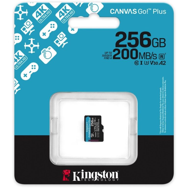Kingston Canvas Go Plus 256GB microSDXC muistikortti