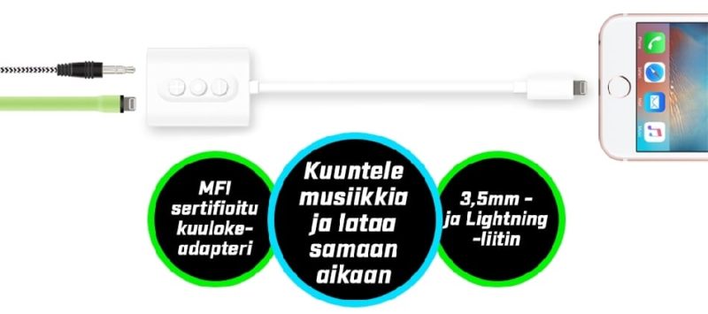 WAVE 3,5mm Audioadapteri iPhone Lightning