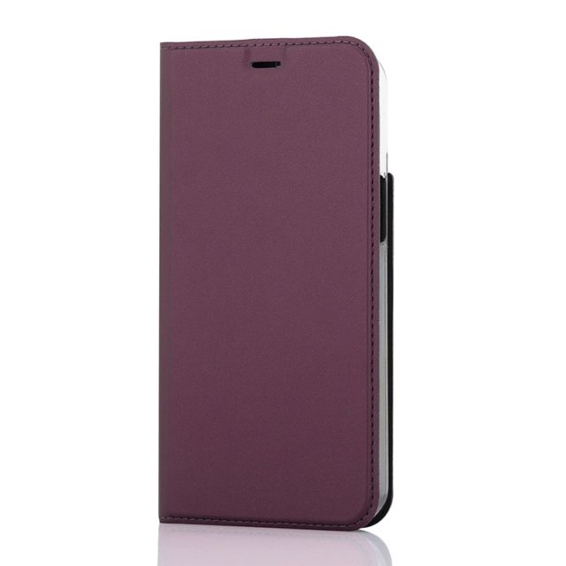 Wave Book Case suojakotelo iPhone 12, 12 Pro sangria