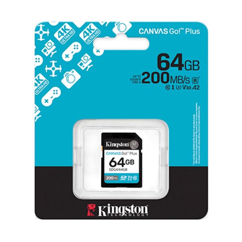 Kingston Canvas Go Plus 64GB SDXC nopea muistikortti Kingston Canvas Go Plus 64GB SDXC muistikortti