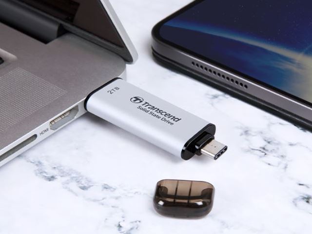 Transcend ESD310 ulkoinen SSD 1TB USB-C ja USB-A Transcend ESD310 1TB ulkoinen SSD USB-C ja USB-A