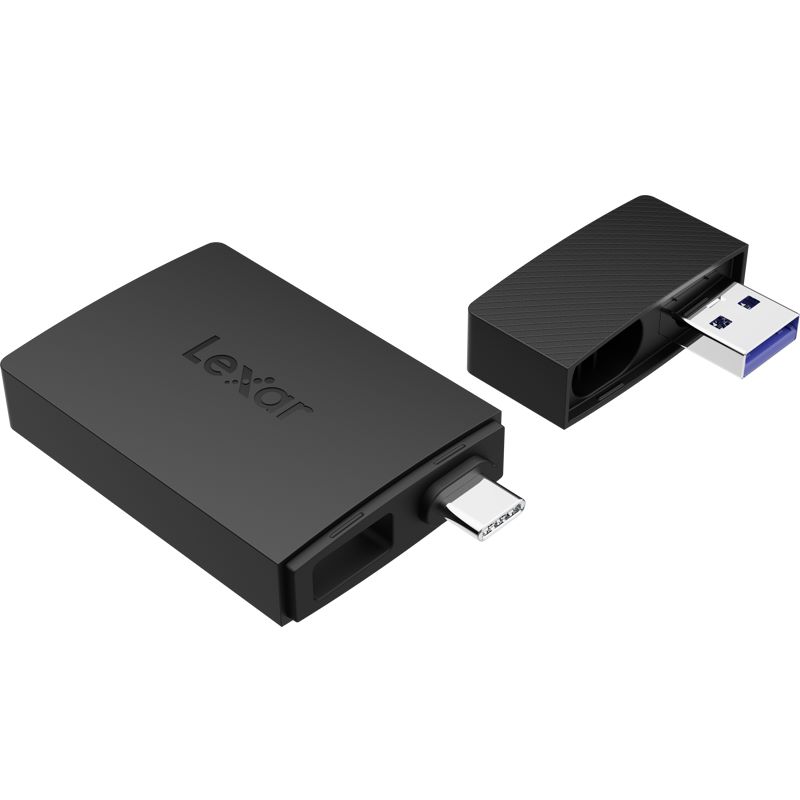 Lexar SD ja microSD -kortinlukija USB-A ja USB-C Lexar RW360 SD ja microSD USB-A USB-C -kortinlukija